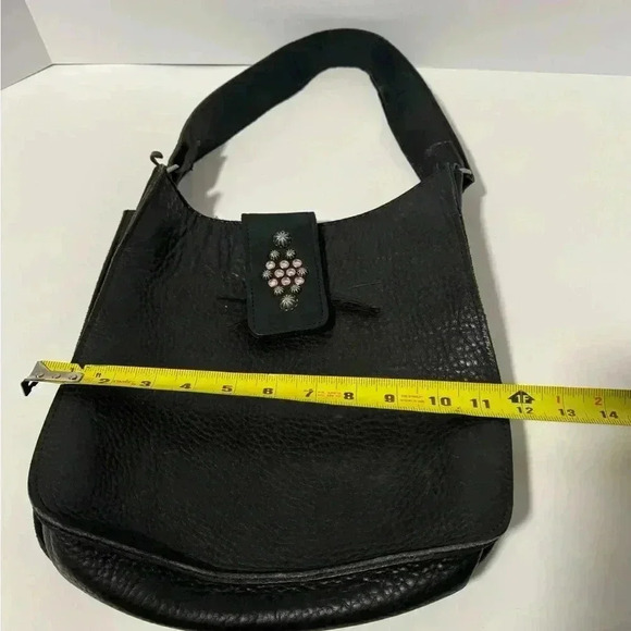 McFadin Black Leather Shoulder Purse - Picture 13 of 13